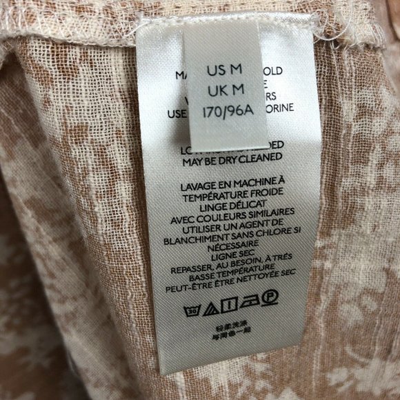 NEW Free People Midi Beige Floral Prairie Dress M - Picture 11 of 12